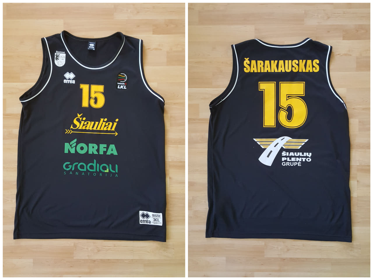 BC Šiauliai. Marškinėliai - Vytautas Šarakauskas (2017-18, LKL)